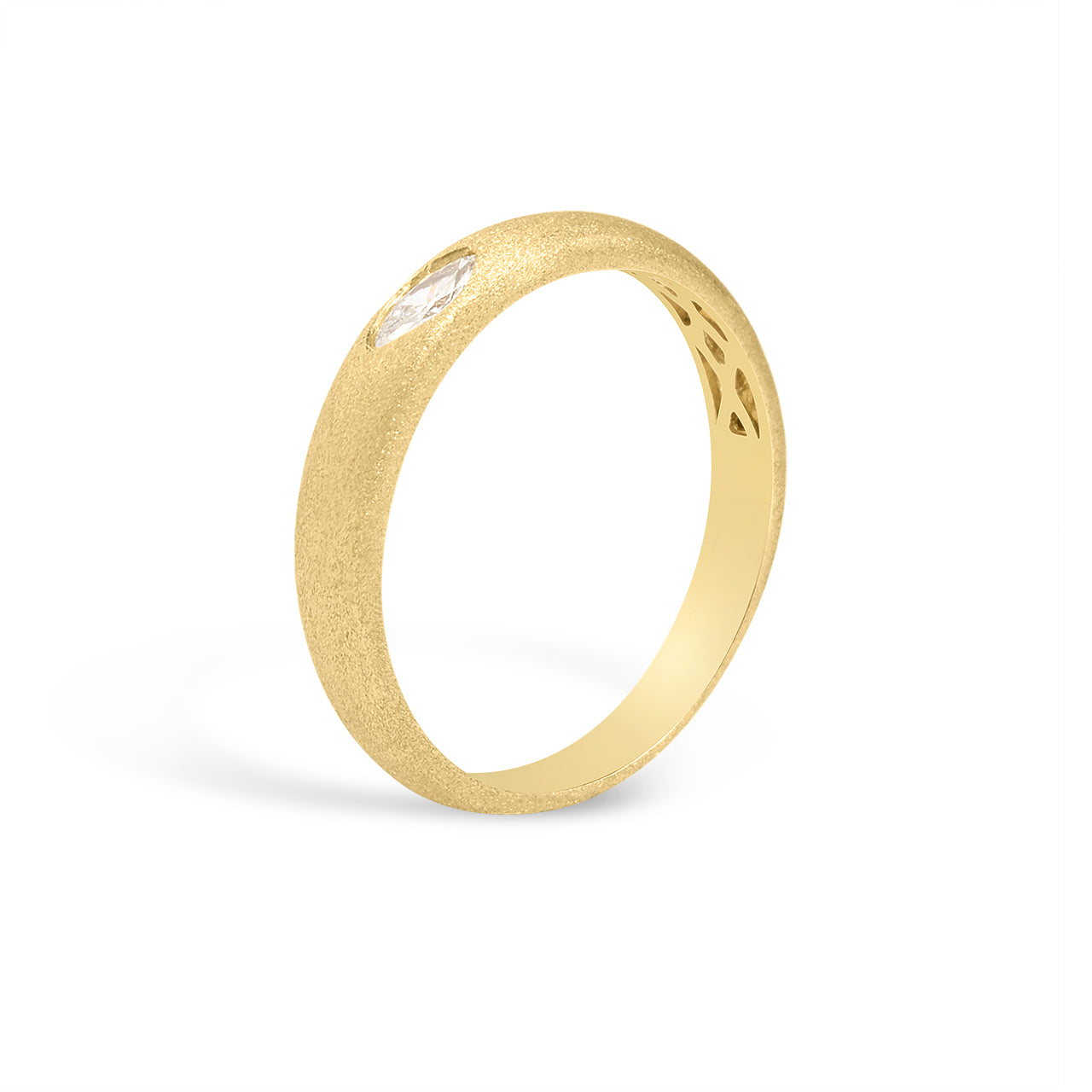 Diamond Marquise Flush Band