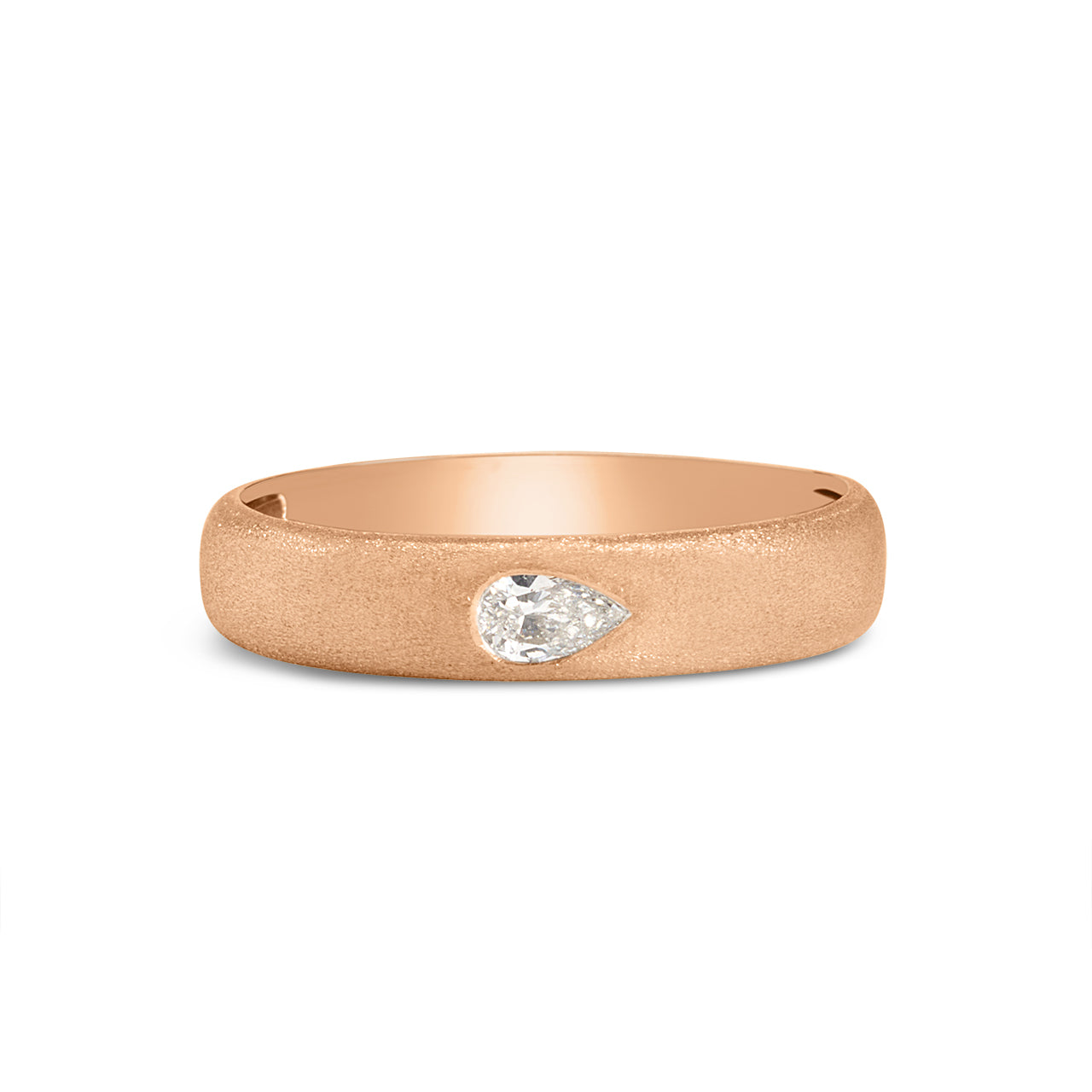 Diamond Pear Bezel Ring