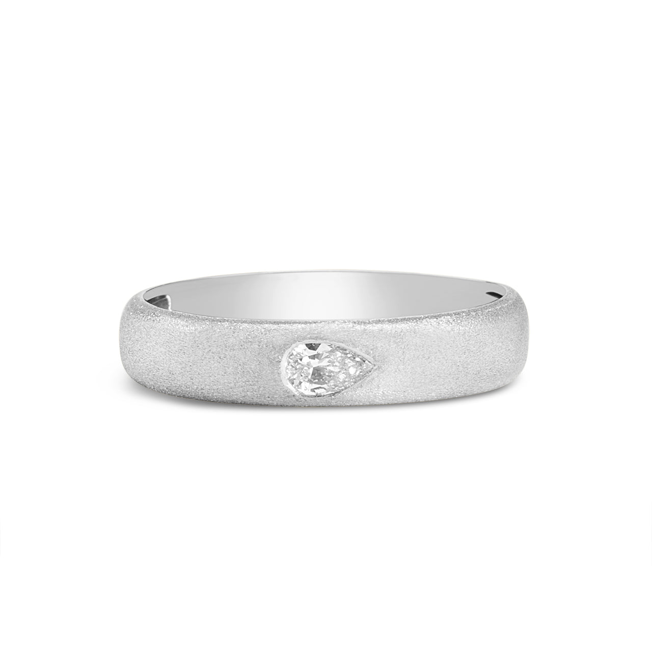 Diamond Pear Bezel Ring