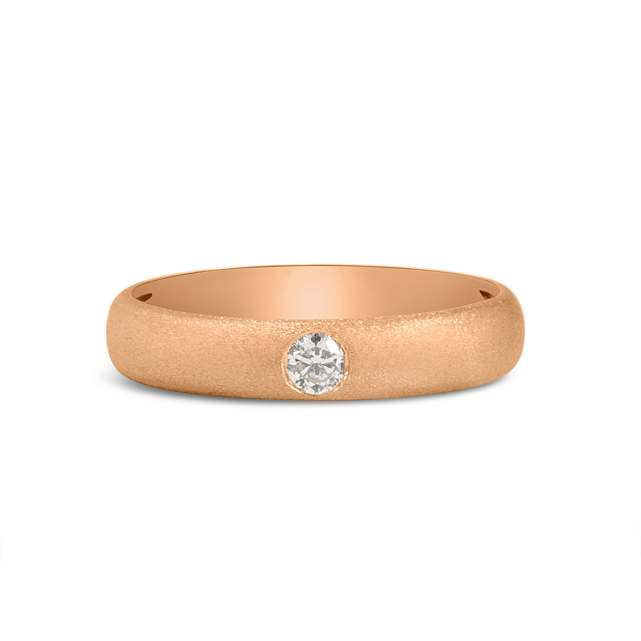 Diamond Round Flush Ring