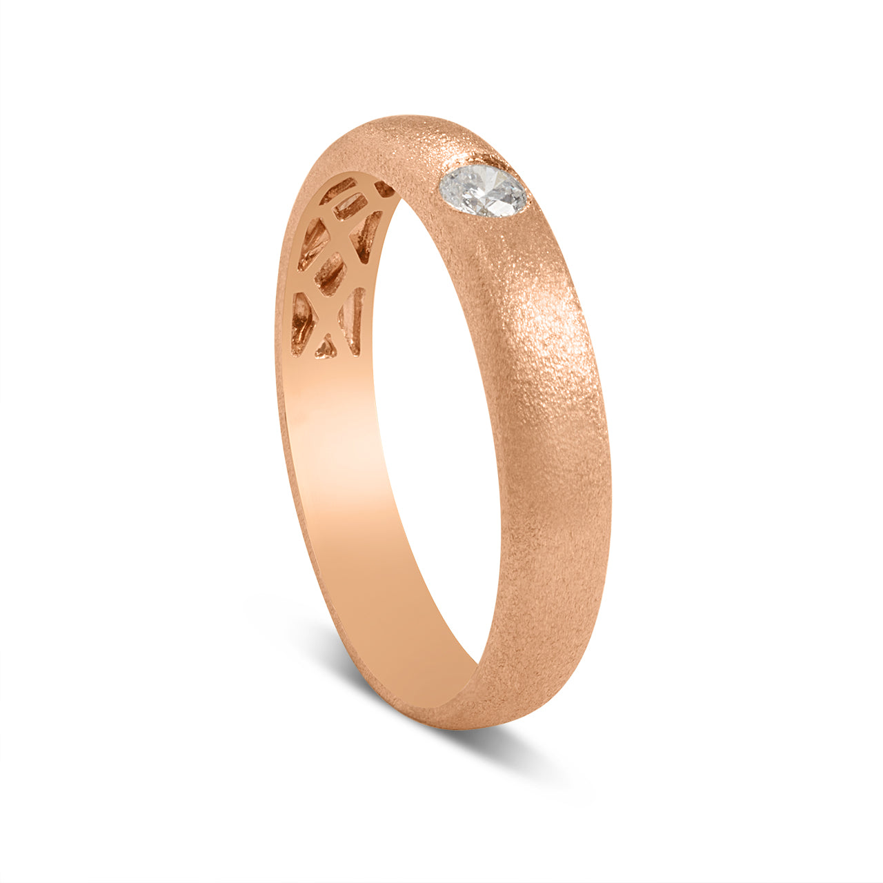 Diamond Round Flush Ring