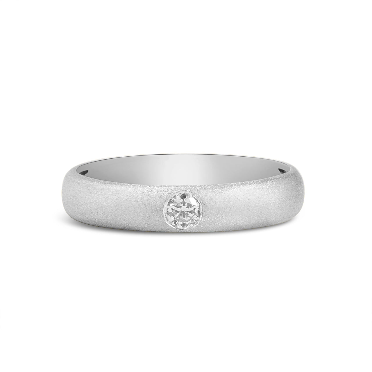 Diamond Round Flush Ring