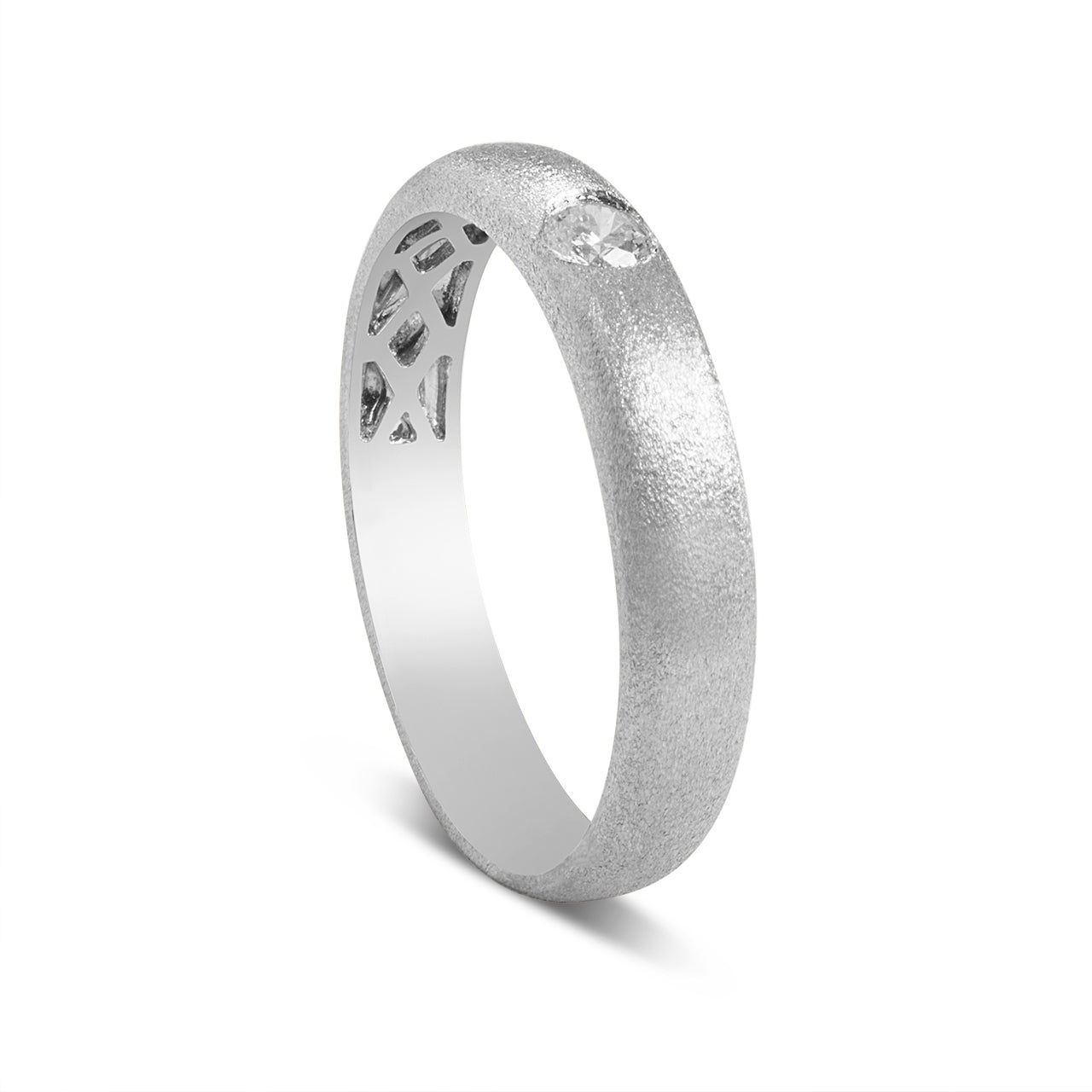Diamond Round Flush Ring