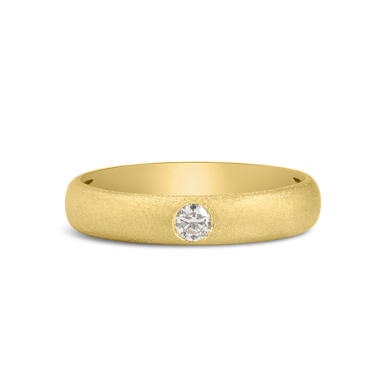 Diamond Round Flush Ring