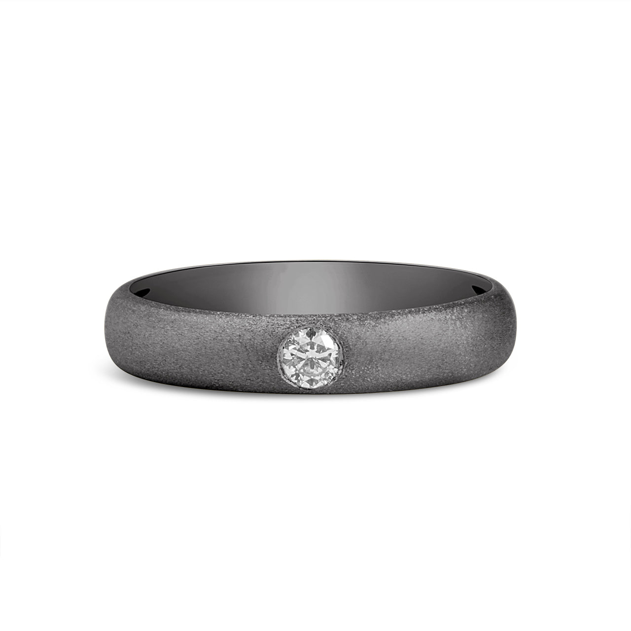 Diamond Round Flush Ring