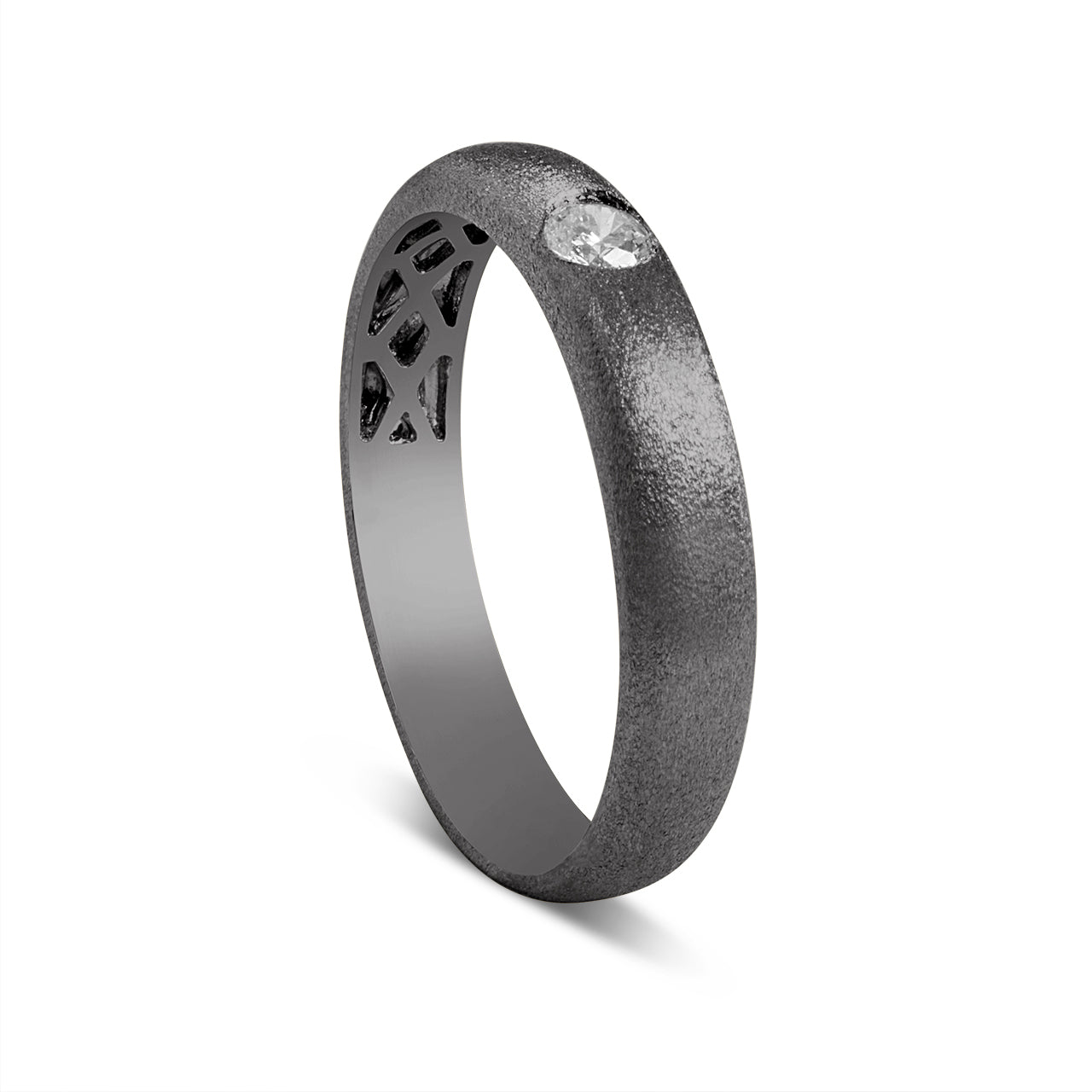 Diamond Round Flush Ring