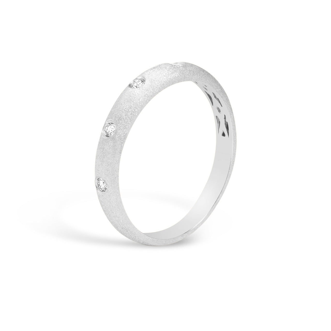 Diamond 5 Stone Flush Band