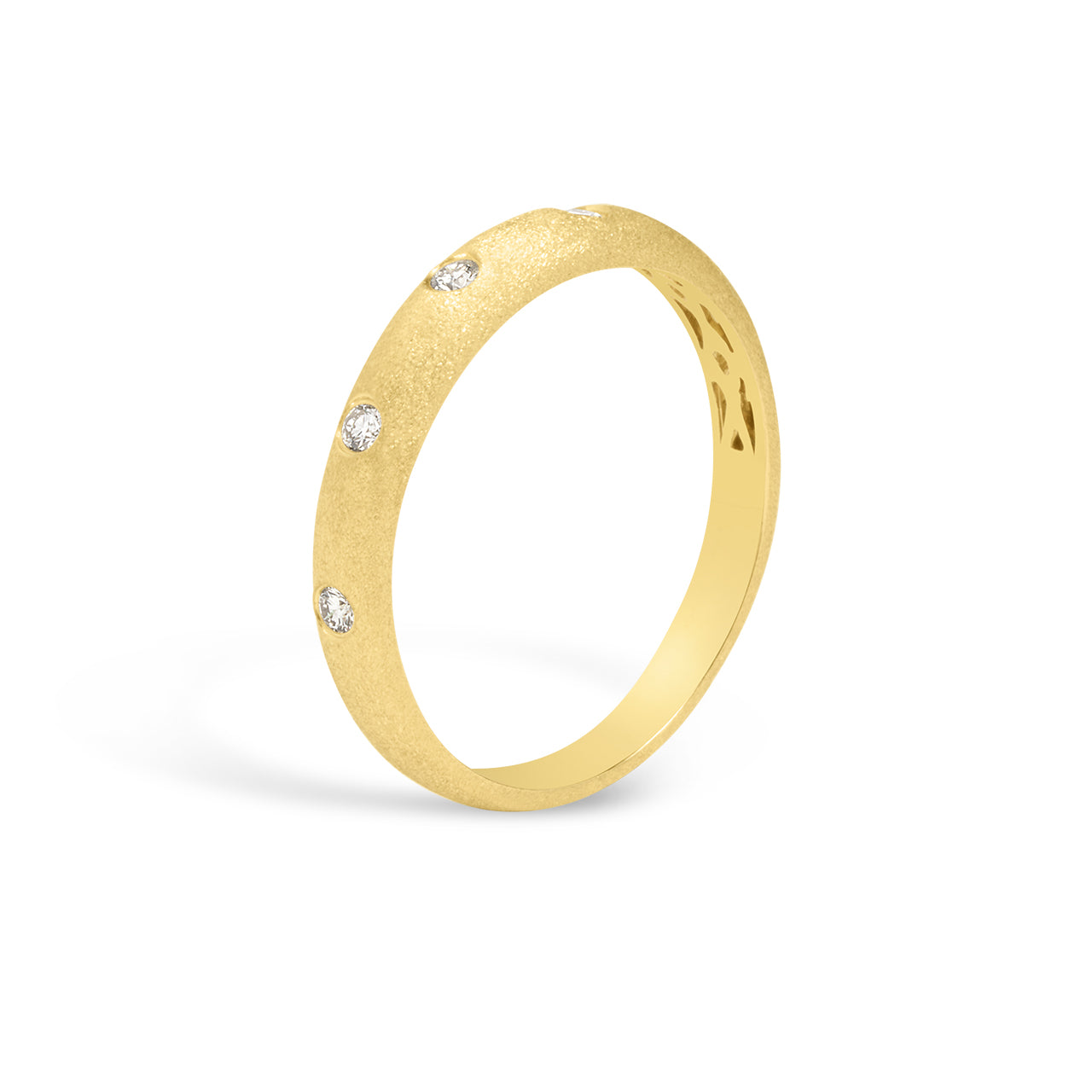 Diamond 5 Stone Flush Band