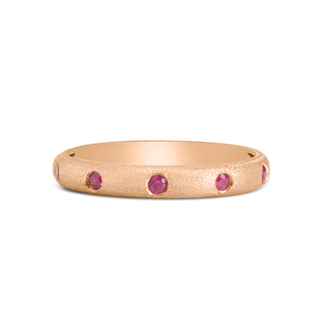 Ruby 5 Stone Flush Stackable Band