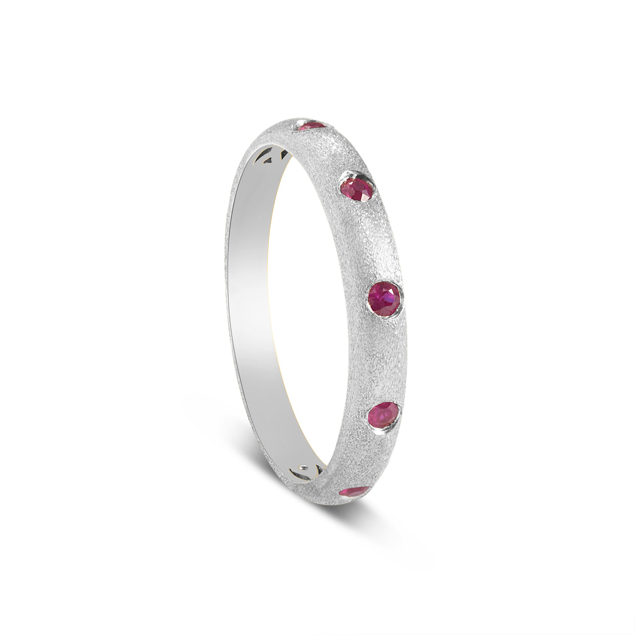 Ruby 5 Stone Flush Stackable Band