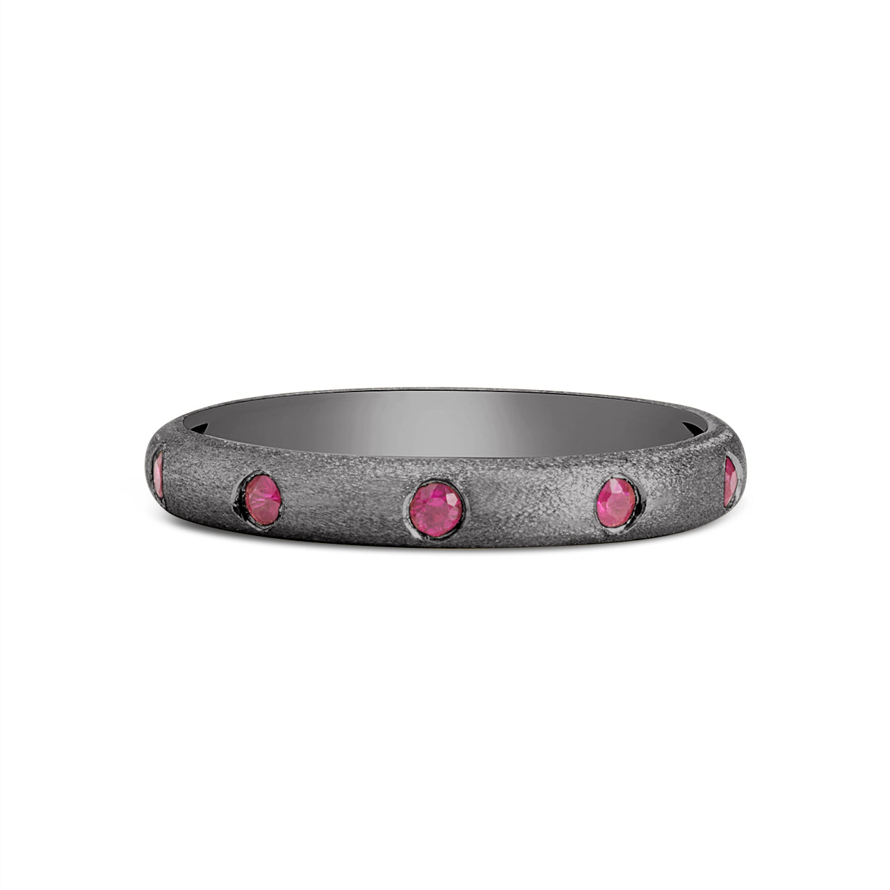 Ruby 5 Stone Flush Stackable Band