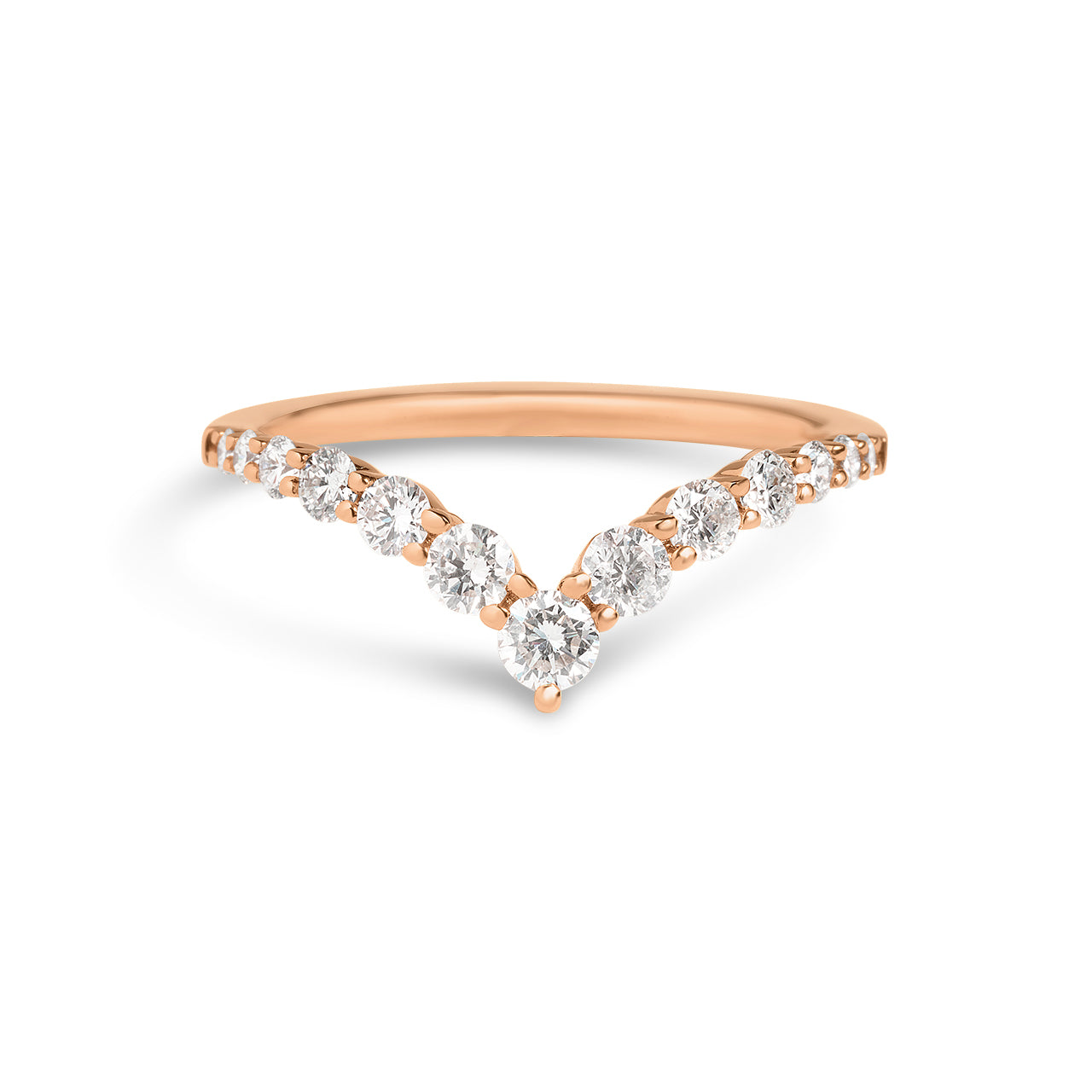 Diamond Chevron Stacking Ring