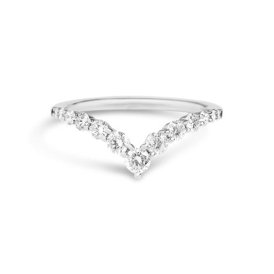 Diamond Chevron Stacking Ring