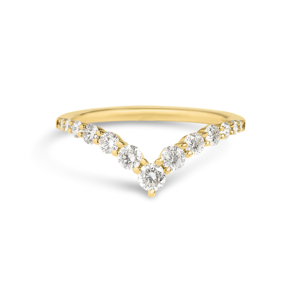 Diamond Chevron Stacking Ring