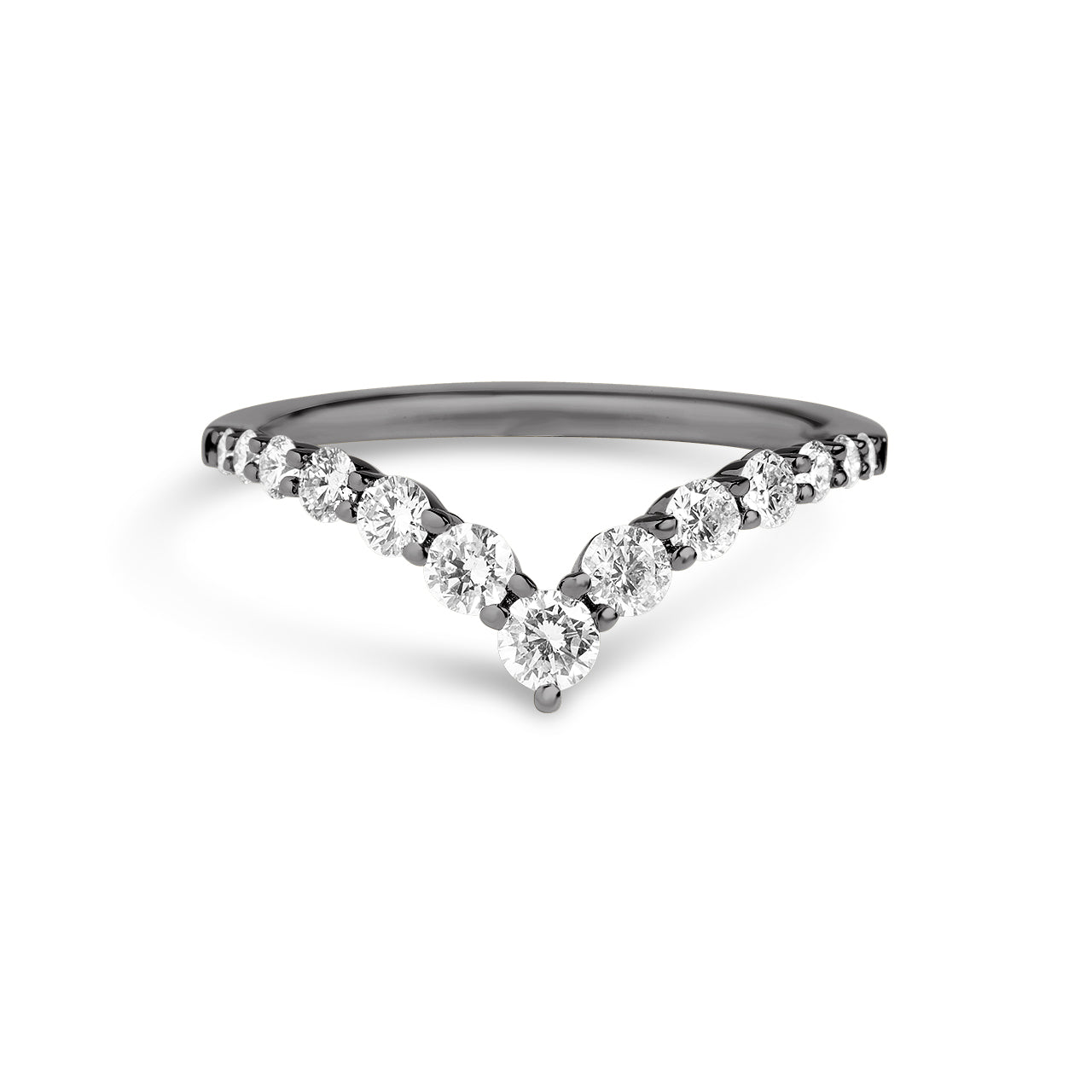 Diamond Chevron Stacking Ring