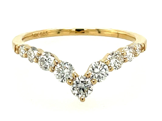 DIAMOND V 9 STONES RING