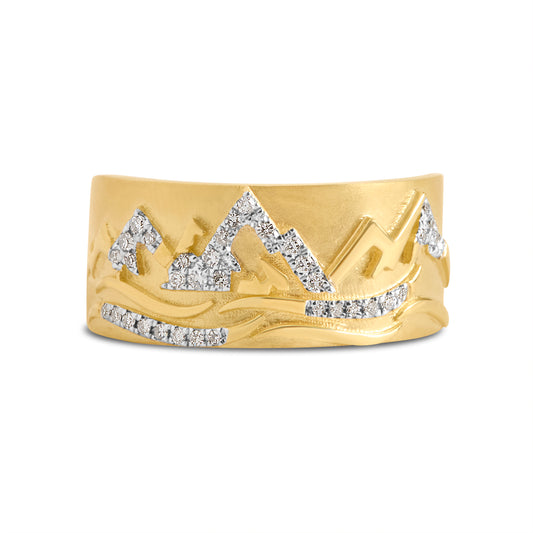 Diamond Mountain Peaks Tapered Cigar Band