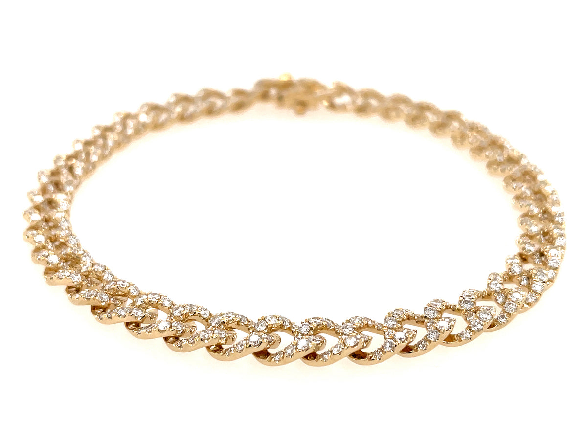 DIAMOND LINK BRACELET, 8"