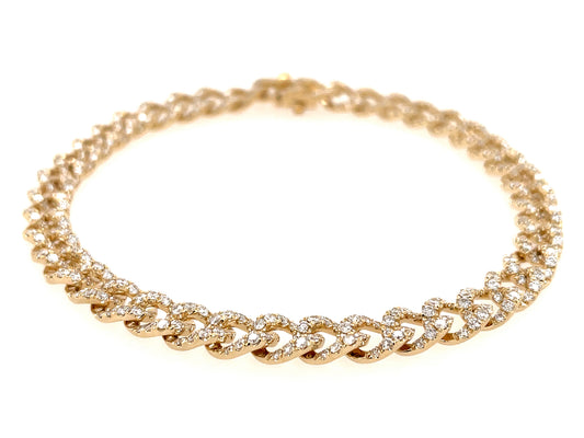 DIAMOND LINK BRACELET, 8"