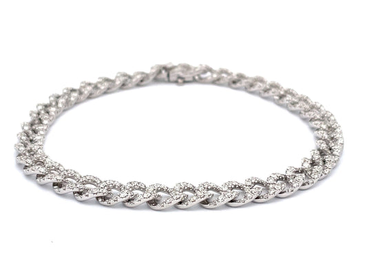 DIAMOND LINK BRACELET, 8"