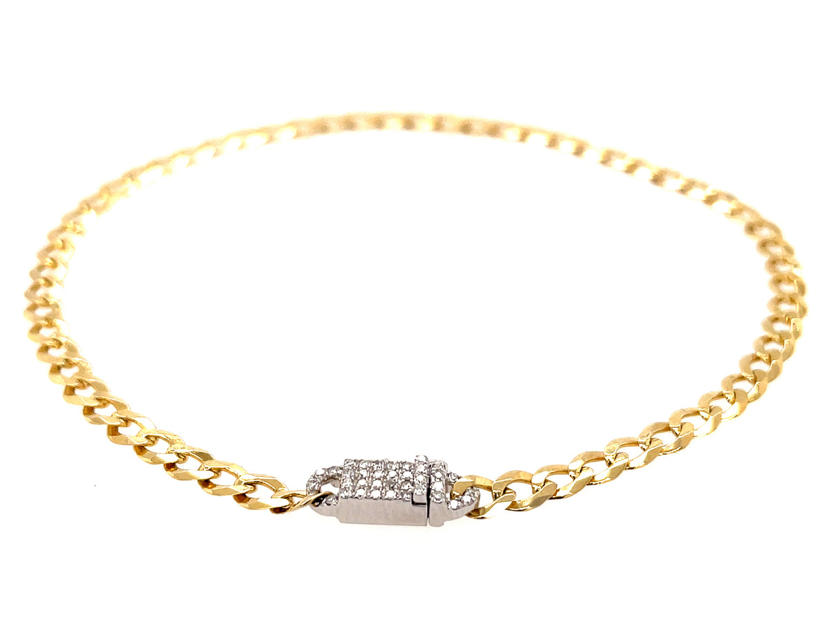 DIAMOND SMALL LINK CHAIN BRACELET