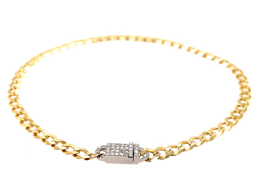 DIAMOND SMALL LINK CHAIN BRACELET