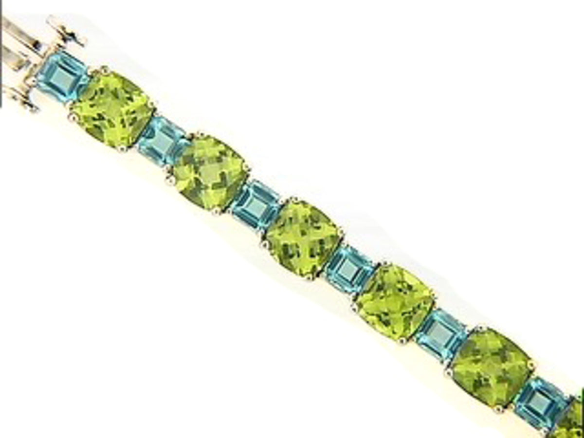 CHB BLUE TOPAZ & PERIDOT BRACELET