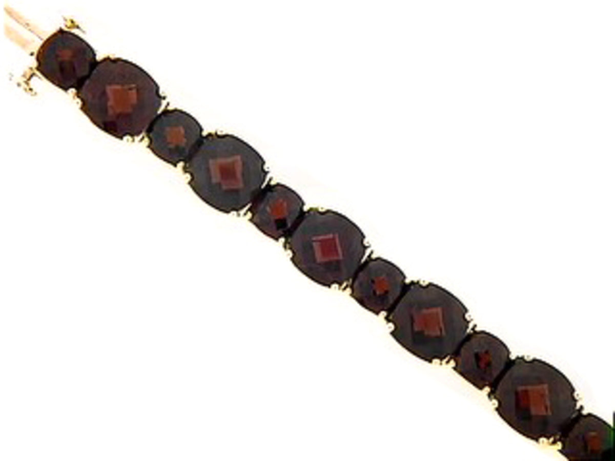 CHB GARNET BRACELET, 14KY (N)