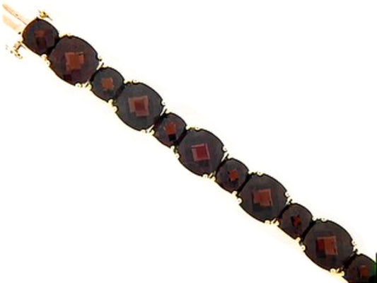 CHB GARNET BRACELET, 14KY (N)