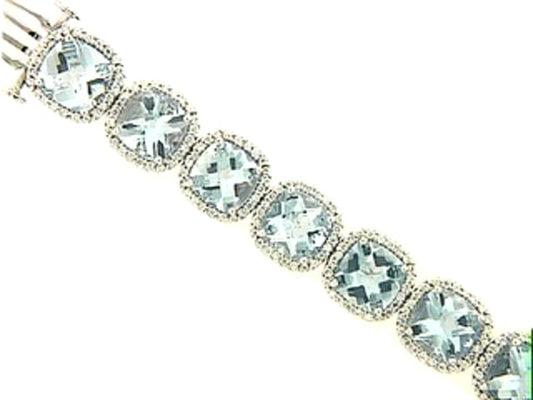 CHB AQUA & DIAMOND BRACELET