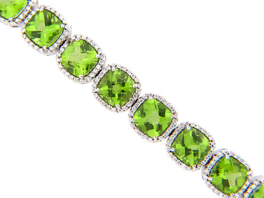 CHB PERIDOT & DIAMOND BRACELET