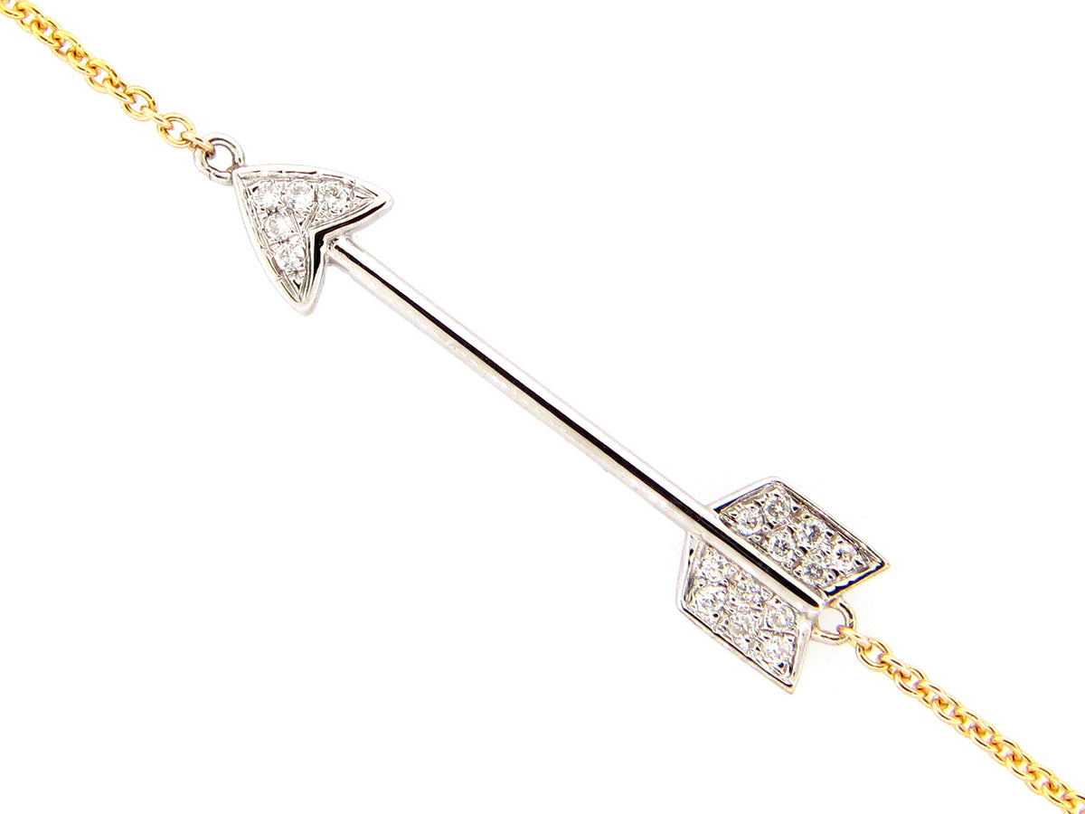 DIAMOND ARROW BRACELET, 14KT (N)