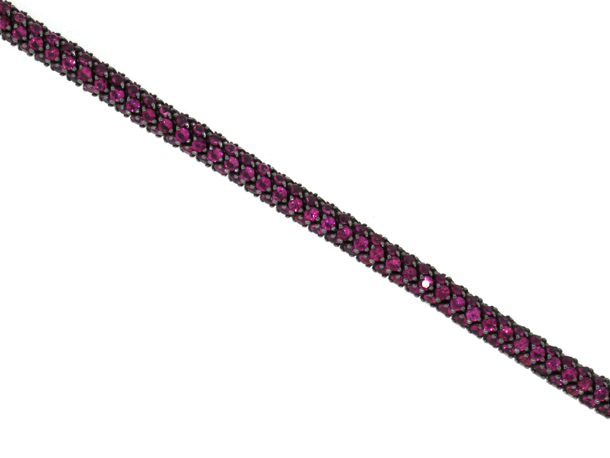 PINK SAPPHIRE BRACELET, 18KW (H)