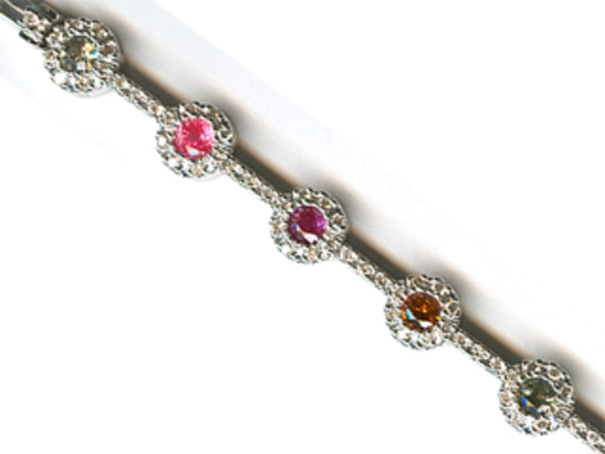 RAINBOW SAPPHIRE & DIAMOND BRACELET