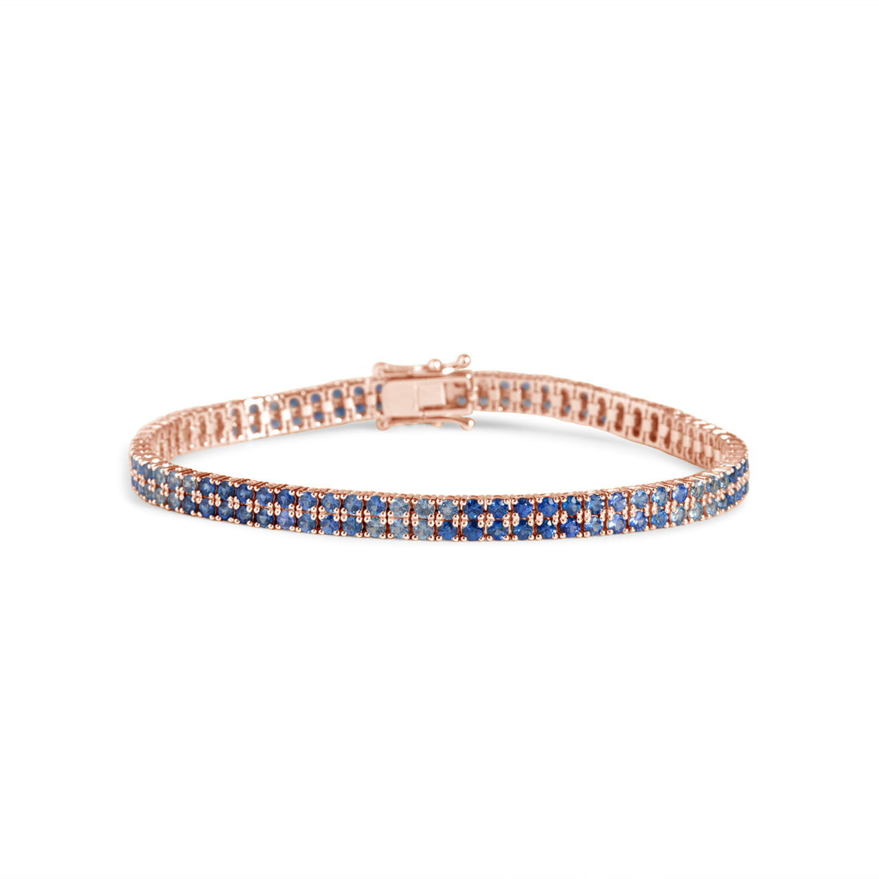 Sapphire Ombre Double Row Tennis Bracelet