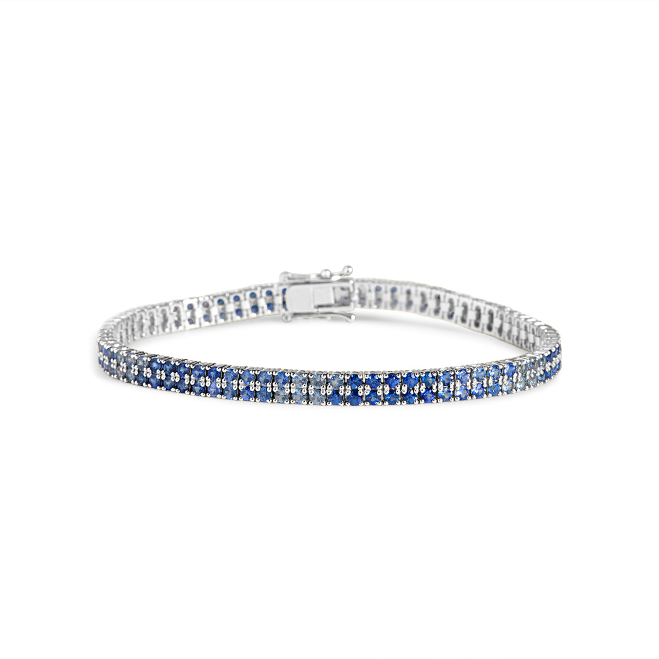 Sapphire Ombre Double Row Tennis Bracelet