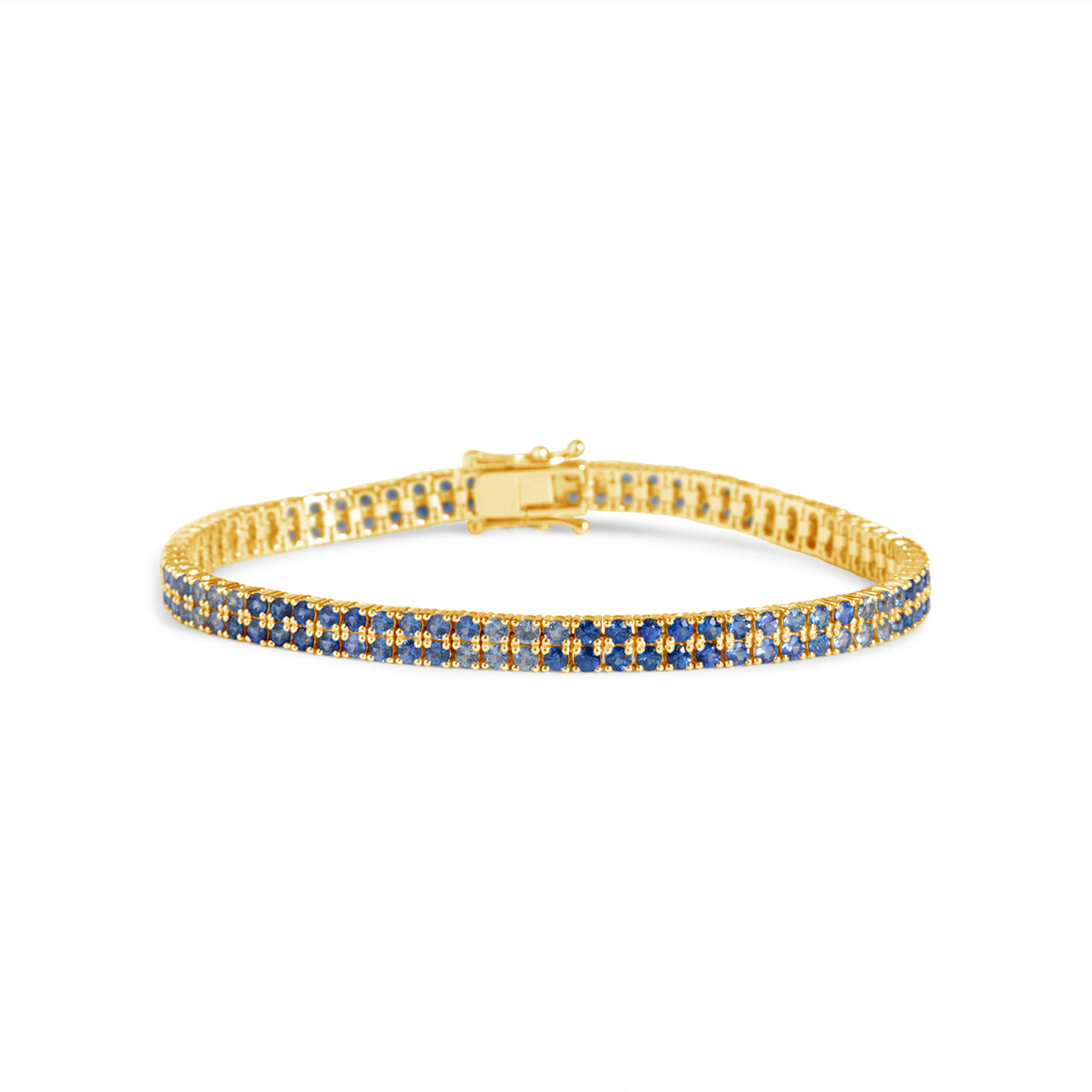 Sapphire Ombre Double Row Tennis Bracelet