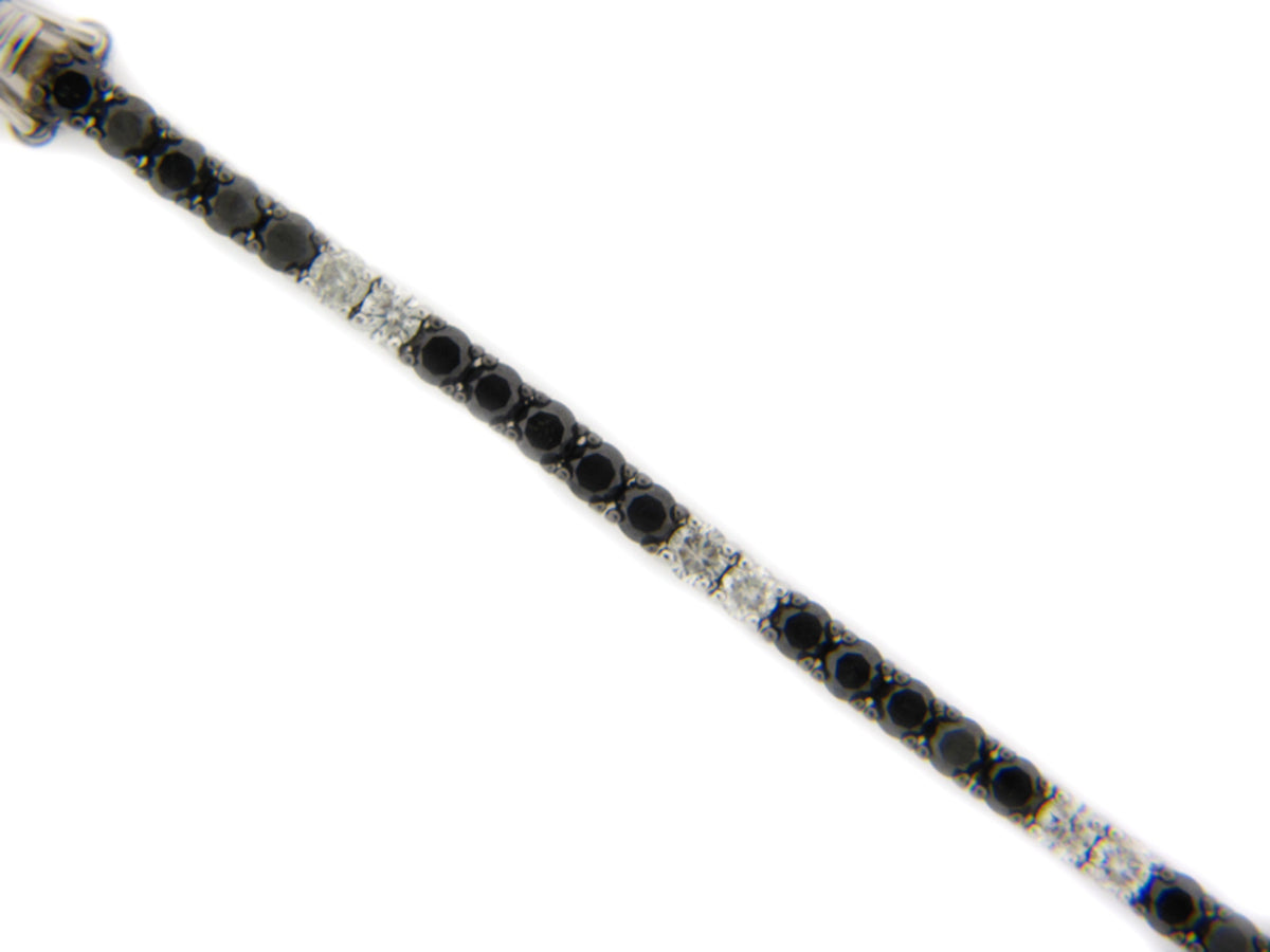 Black White Diamond Bracelet, 14kw (R/N)