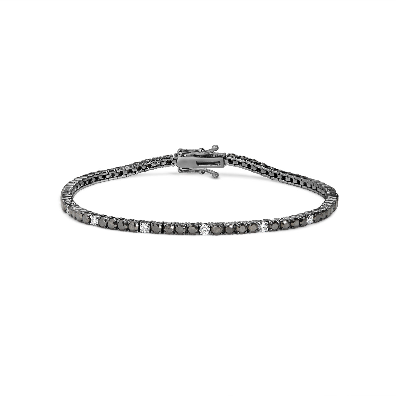 Black & White Diamond Tennis Bracelet