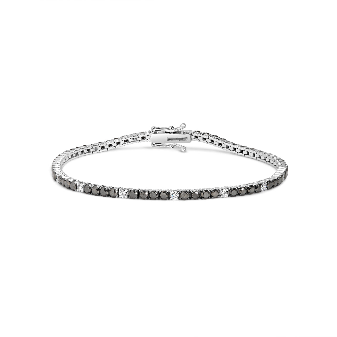 Black & White Diamond Tennis Bracelet