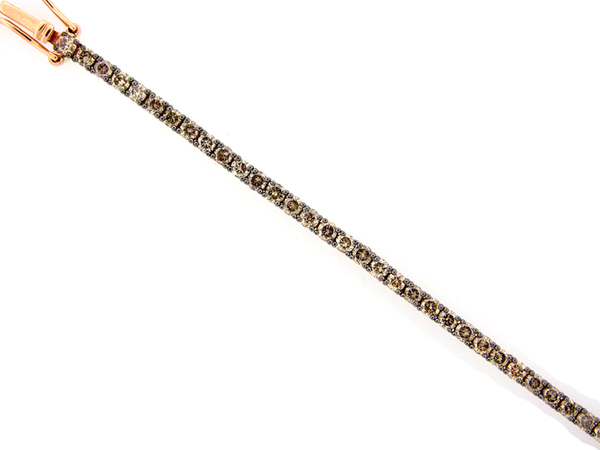 BROWN DIAMOND BRACELET, 14KR (N)