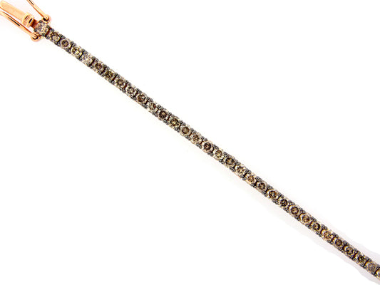 BROWN DIAMOND BRACELET, 14KR (N)