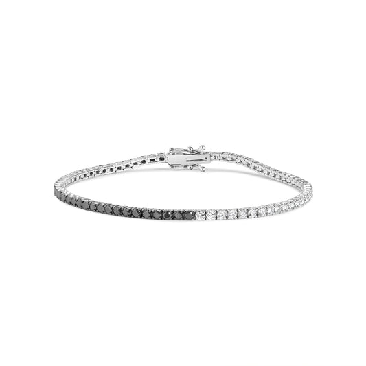 Black & White Diamond Tennis Bracelet