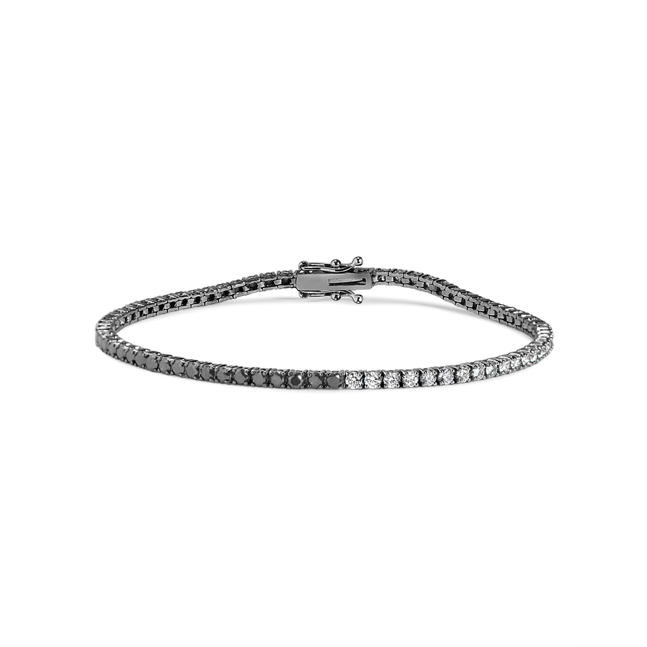 Black & White Diamond Tennis Bracelet