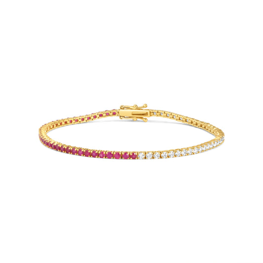 Ruby & Diamond Tennis Bracelet