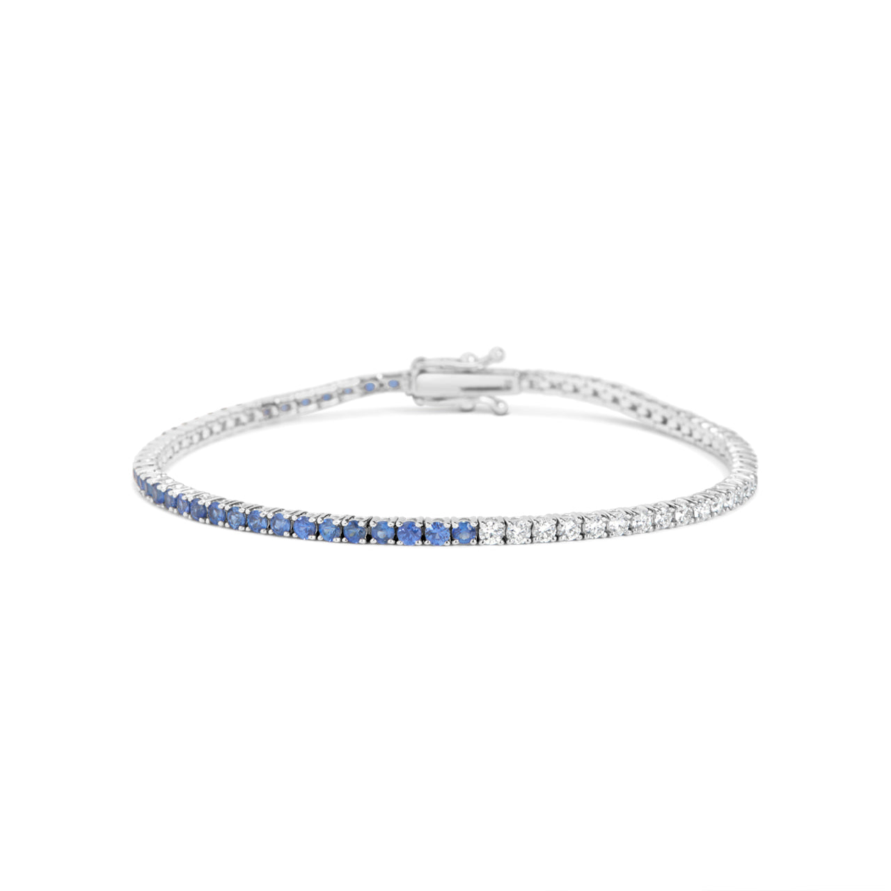 Sapphire & Diamond Tennis Bracelet