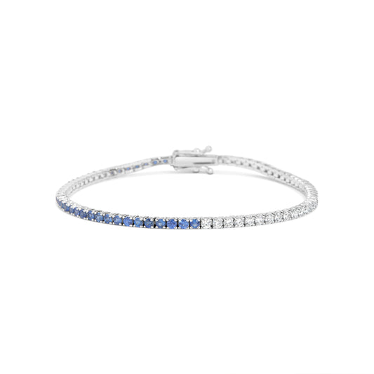 Sapphire & Diamond Tennis Bracelet