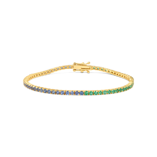 Sapphire & Emerald Tennis Bracelet
