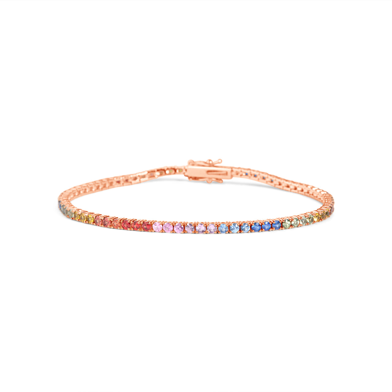 Rainbow Sapphire Tennis Bracelet
