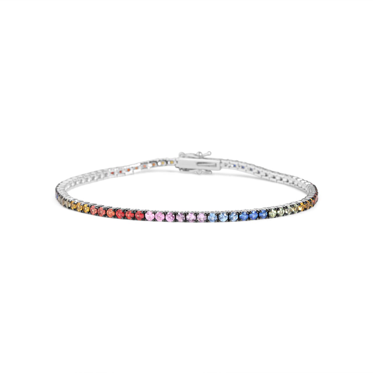 Rainbow Sapphire Tennis Bracelet